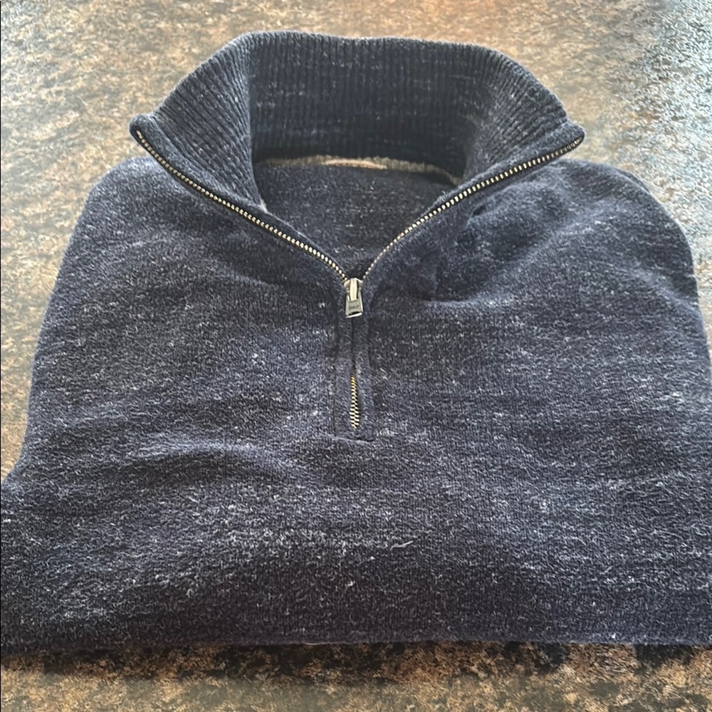 GAP Mens Navy Quarter Zip Sweater